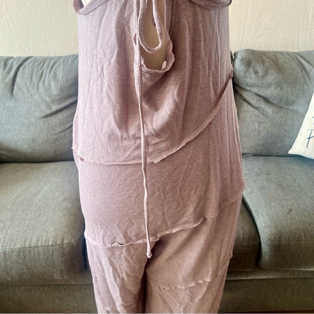 Ces Femme Wide Leg Taupe Jumpsuit - Picture 8 of 12